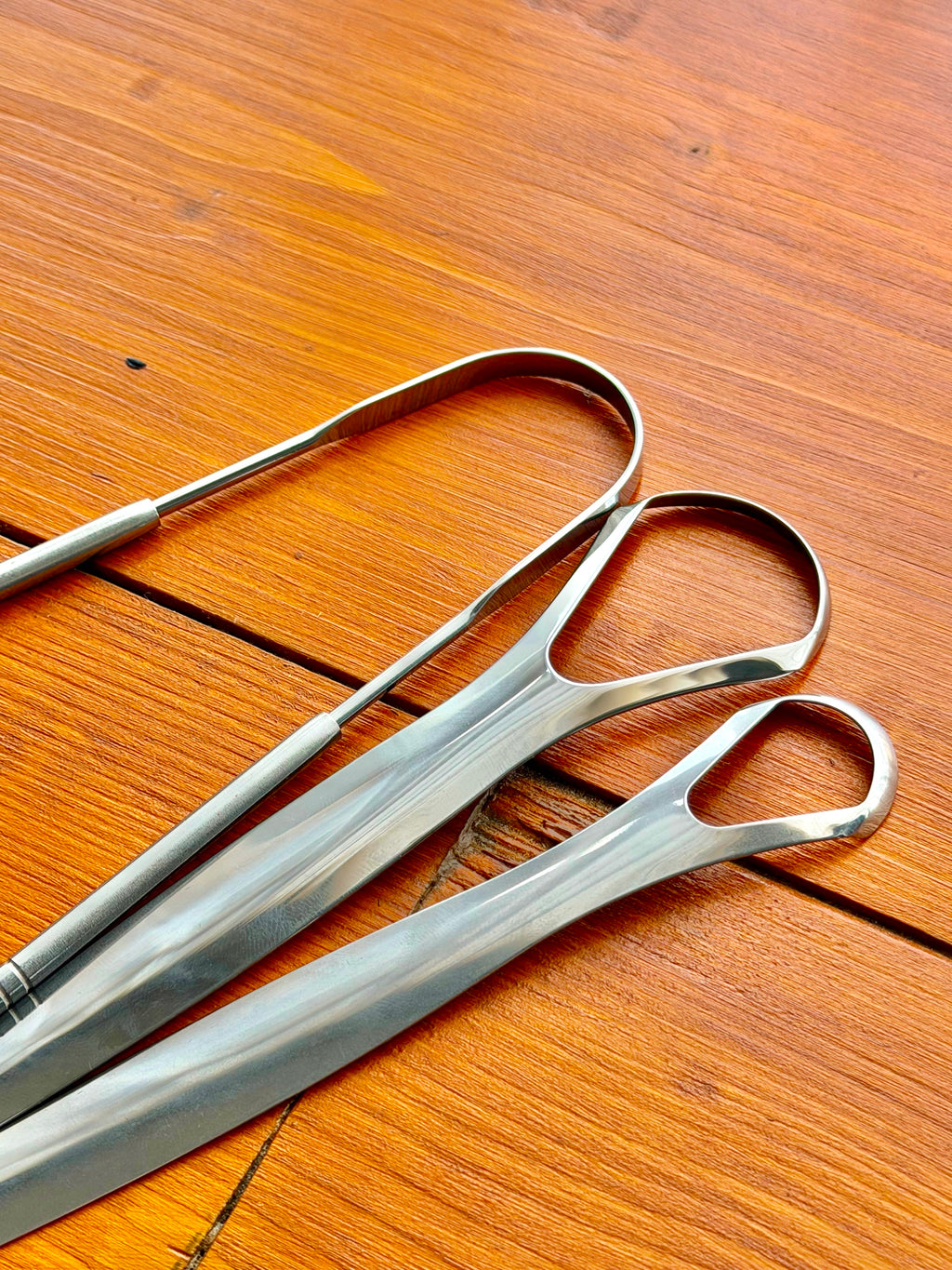 PureTongue Stainless Steel Tongue Scraper – Set of 3 (Family Sizes)